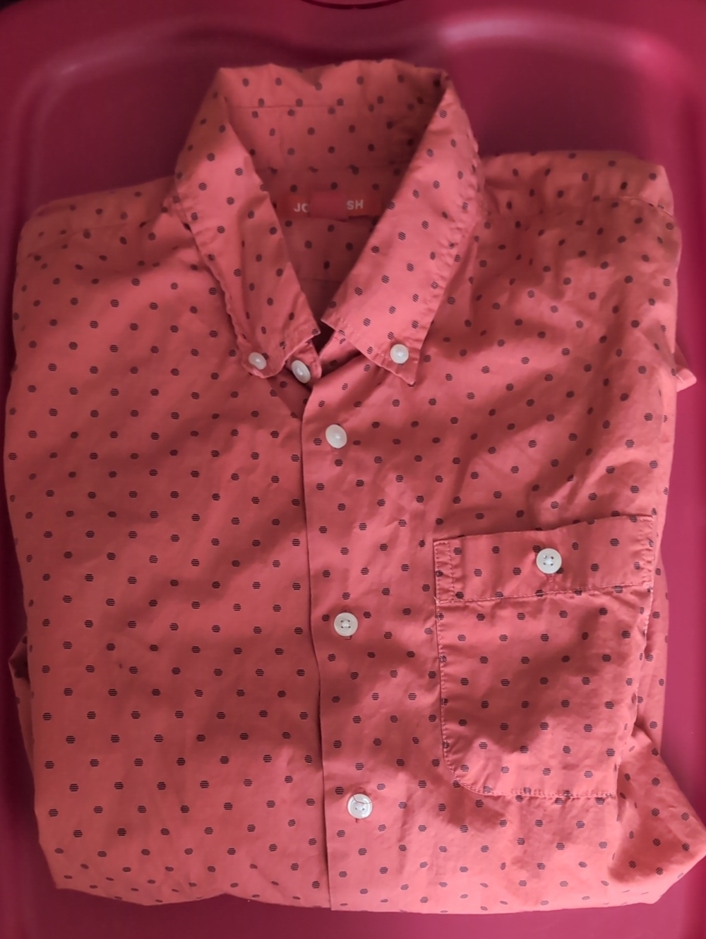 Joe Fresh Polka Dot Button Up